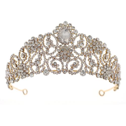 Tiaras, liga de zinco, joias de moda & para mulher & com strass, Mais cores pare escolha, vendido por PC