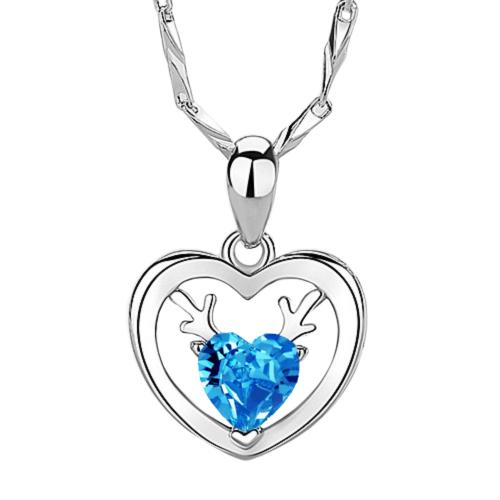 Colgantes de Metal en Forma Corazón, chapado en color de plata, diferentes estilos para la opción & para mujer & con diamantes de imitación, más colores para la opción, libre de níquel, plomo & cadmio, Vendido por UD