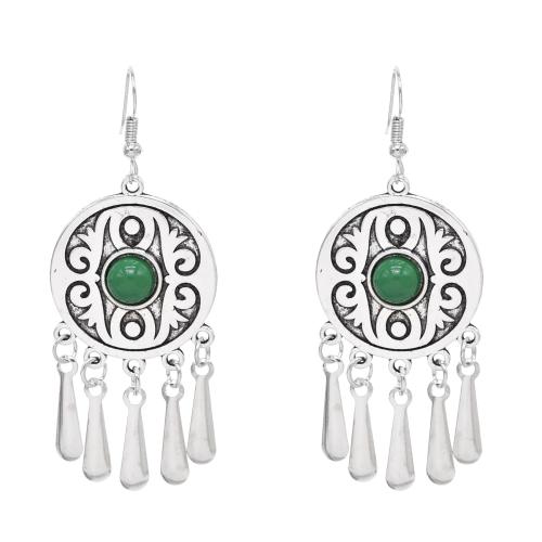 Sinc Alloy Earrings, le turquoise, plátáilte, do bhean, dathanna níos mó le haghaidh rogha, Díolta De réir Péire