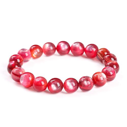 Cuarzo natural Pulsera, Esférico, hecho a mano, diverso tamaño para la opción & para mujer, Rosado, longitud aproximado 7-9 Inch, Vendido por UD