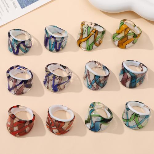 Unisex-Finger-Ring, Lampwork, Modeschmuck, keine, 25mm, 12PCs/Box, verkauft von Box