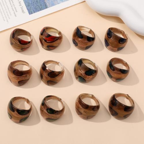 Unisex-Finger-Ring, Lampwork, Modeschmuck, keine, 25mm, Innendurchmesser:ca. 18mm, 12PCs/Box, verkauft von Box