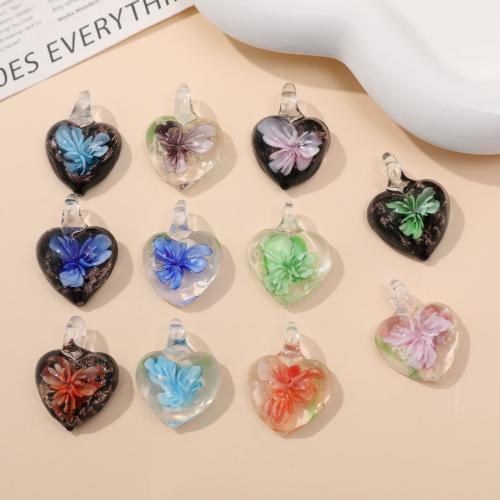 Fashion Lampwork Pendants Heart fashion jewelry & DIY & luminated Sold By Bag