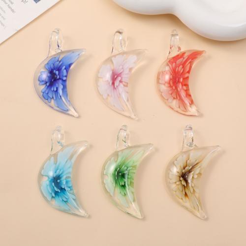 Fashion Lampwork Pendants Moon fashion jewelry & DIY Sold By Bag