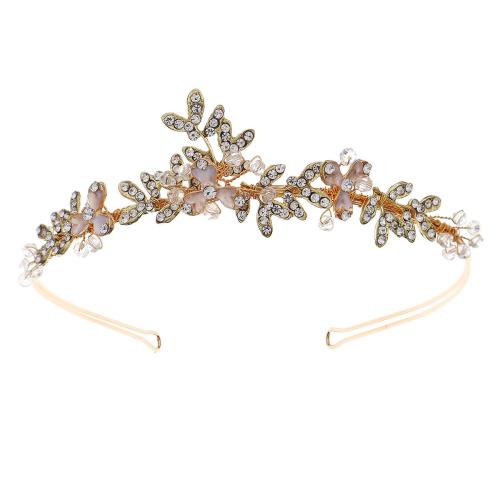 Hair Bands Zinc Alloy fashion jewelry & for woman & with rhinestone golden Sold By PC