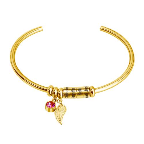 Bracelet European , Acier inoxydable 304, bijoux de mode & pour femme & avec strass, plus de couleurs à choisir, Diamètre intérieur:Environ 65mm, Vendu par PC