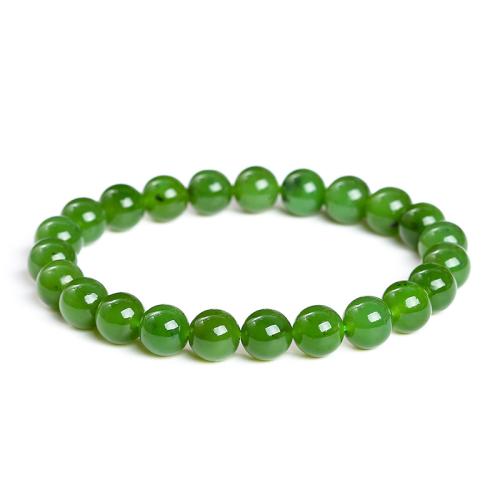 Hetian Jade Bracelet, Babhta, lámhdhéanta, unisex & méid éagsúla do rogha, Fad Thart 6.5-8 Inse, Díolta De réir PC