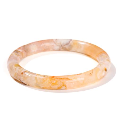 White Cherry Blossom Agate Bangle, mode sieraden & verschillende grootte voor keus & voor vrouw, Verkocht door PC