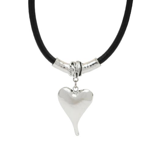 Collier en alliage de zinc Pull, bijoux de mode & pour femme, argent, Longueur Environ 75 cm, 2PC/sac, Vendu par sac