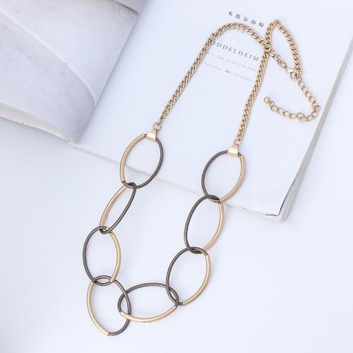 Collier en alliage de zinc Pull, avec cordon en cuir & chaîne de fer, bijoux de mode & pour femme, plus de couleurs à choisir, Longueur Environ 80 cm, 2PC/sac, Vendu par sac