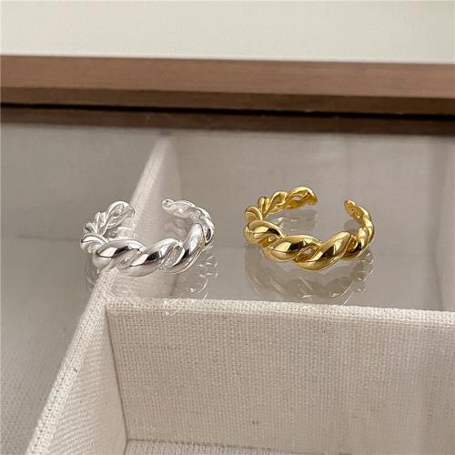 925スターリングシルバー カフ指輪, 韓国風 & 女性用, 無色, 穴:約 0.8mm, サイズ:5.5-7.5, 売り手 パソコン