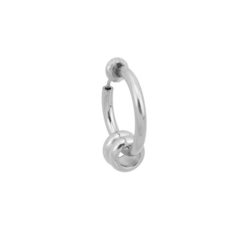 Huggie Orecchino ad anello, 304 acciaio inox, lucido, gioielli di moda & unisex & stili diversi per la scelta, colore originale, 18.50x5mm, Venduto da PC