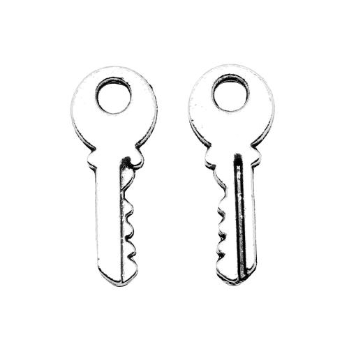 Zinklegering Key Hangers, Zinc Alloy, Sleutel, antiek zilver plated, Vintage & mode sieraden & DIY, 19x7mm, Verkocht door PC