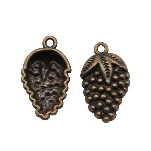 Zinc Alloy Fruit Μενταγιόν Shape, Κράμα ψευδάργυρου, Σταφύλι, επιχρυσωμένο, Vintage & κοσμήματα μόδας & DIY, περισσότερα χρώματα για την επιλογή, 21x12mm, Sold Με PC