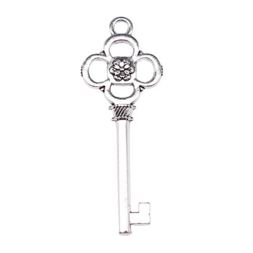 Zinklegering Key Hangers, Zinc Alloy, Sleutel, antiek zilver plated, Vintage & mode sieraden & DIY, 53x20mm, Verkocht door PC