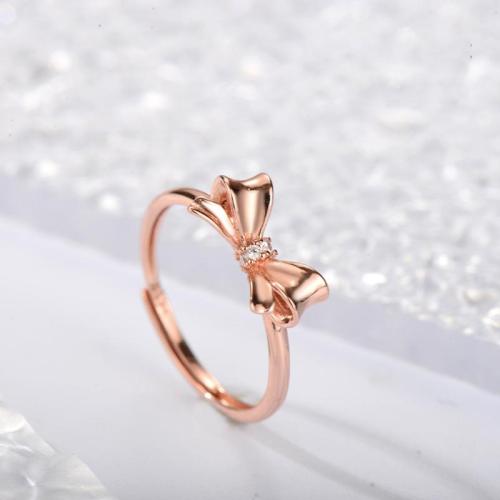 Cubic Zirconia micr3ofono pavimenta anillos de plata esterlina, Plata de ley 925, Lazo, Joyería & micro arcilla de zirconia cúbica & para mujer, más colores para la opción, Vendido por UD