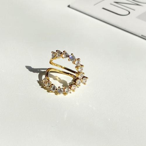 Cúbicos Circonia Micro Pave anillo de latón, metal, Joyería & micro arcilla de zirconia cúbica & para mujer, tamaño:7, Vendido por UD