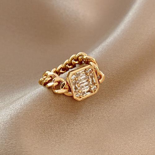 Cubic Zirconia Micro Pave Brass Ring fashion jewelry & micro pave cubic zirconia & for woman US Ring Sold By PC