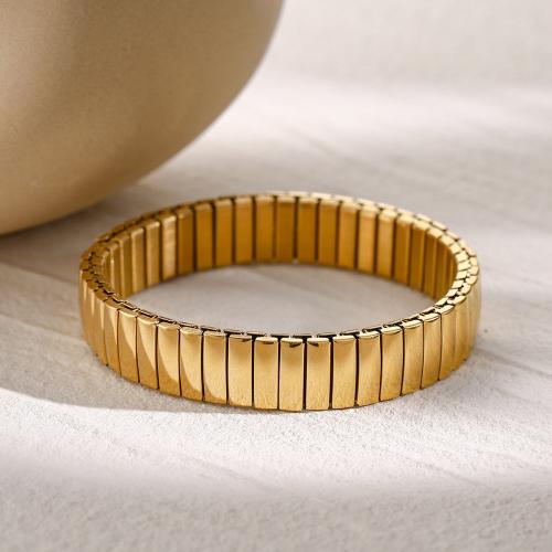 Nerūdijančio plieno Bangle, 304 Nerūdijantis plienas, Bižuterijos & moters, aukso, Vidinis skersmuo:Apytiksliai 60mm, Pardavė PC