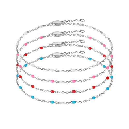 Bracelets en argent sterling, argent sterling 925, Placage, pour femme & émail, plus de couleurs à choisir, Vendu par PC