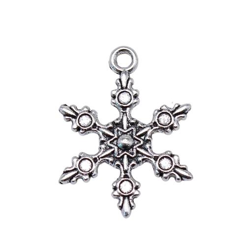 Zinc Alloy Pendants Snowflake antique silver color plated vintage & fashion jewelry & DIY Sold By PC