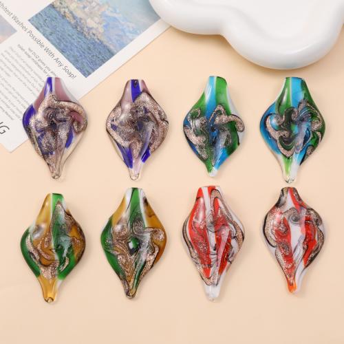 Fashion Lampwork Hangers, mode sieraden & DIY, meer kleuren voor de keuze, 61x39mm, Verkocht door PC