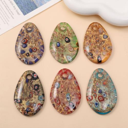 Fashion Lampwork Hangers, Traan, mode sieraden & DIY, meer kleuren voor de keuze, 40x60mm, Verkocht door PC