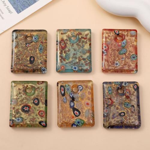 Fashion Lampwork Pendants Rectangle fashion jewelry & DIY Sold By PC