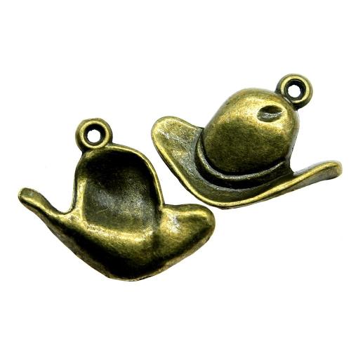 Zinc Alloy Hat pendentifs, alliage de zinc, chapeau, Placage, Vintage & bijoux de mode & DIY, plus de couleurs à choisir, 23x20mm, Vendu par PC