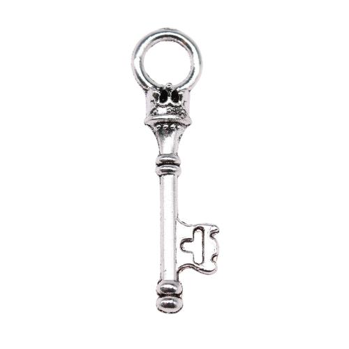 Zinc Alloy Key Pendants antique silver color plated vintage & fashion jewelry & DIY Sold By PC