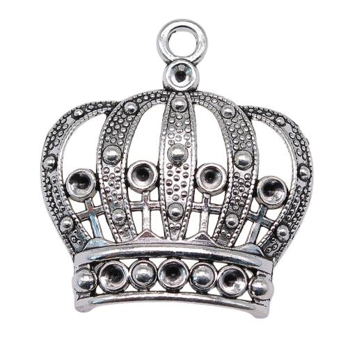 Zinc Alloy Crown Přívěsky, Zinek, Koruna, starožitné barva postříbřená, Vintage & módní šperky & DIY & dutý, 58x53mm, Prodáno By PC