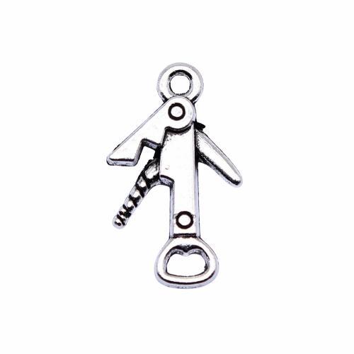 Zinklegering Hangers, Zinc Alloy, antiek zilver plated, Vintage & mode sieraden & DIY, 21x13mm, Verkocht door PC