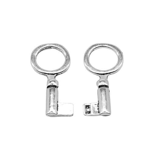 Zinklegering Key Hangers, Zinc Alloy, Sleutel, antiek zilver plated, Vintage & mode sieraden & DIY, 12x26mm, Verkocht door PC