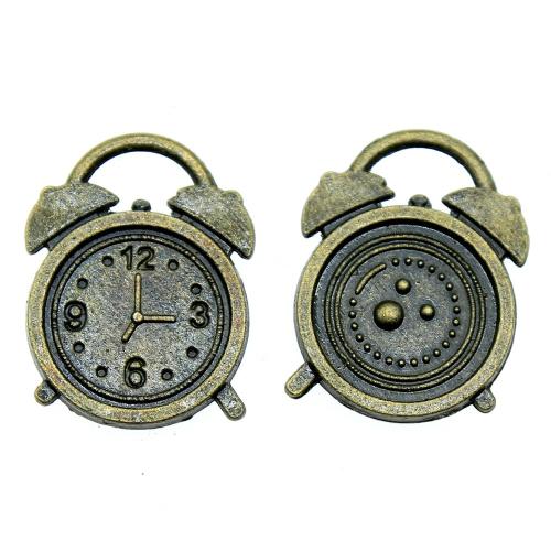 Ciondoli in lega di zinco, lega in zinco, orologio, placcato bronzo antico, Vintage & gioielli di moda & DIY, 17x13mm, Venduto da PC