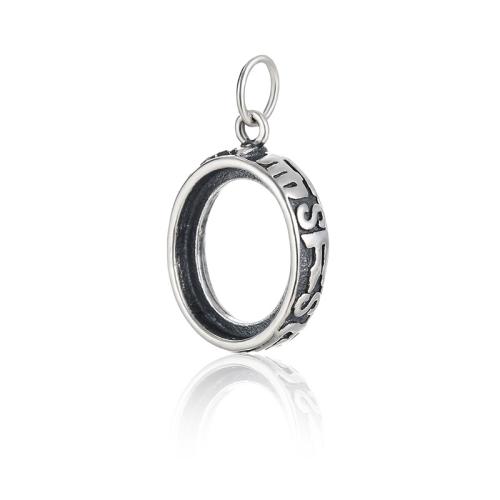 925 Sterling Silver Pendant Open Back Setting DIY Sold By PC