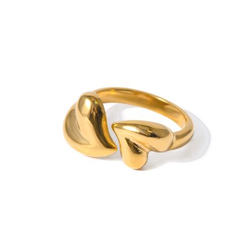 Ring Finger ze stali nierdzewnej, Stal nierdzewna 304, Pozłacane 18K, biżuteria moda & dla kobiety, Inner Diameter:1.65cm, sprzedane przez PC