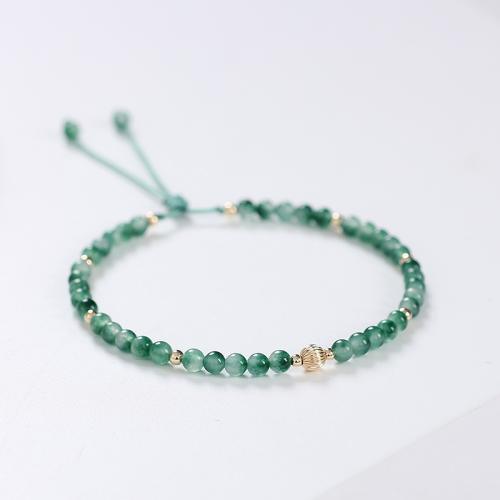 Moss Agate Armband, met Groene Calcedony & Messing, verschillende stijlen voor de keuze & voor vrouw, Verkocht door PC