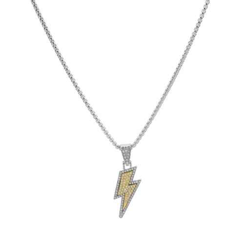 Collier en alliage de zinc Pull, bijoux de mode & unisexe & avec strass, argent, Longueur Environ 70 cm, Vendu par PC