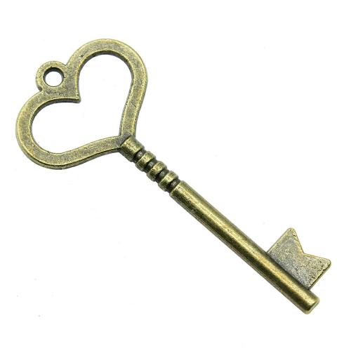 Zinklegering Key Hangers, Zinc Alloy, Sleutel, plated, Vintage & mode sieraden & DIY, meer kleuren voor de keuze, 46mm, Verkocht door PC