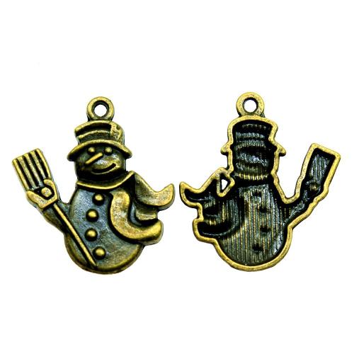 Zinc Alloy Pendants Snowman antique bronze color plated vintage & fashion jewelry & DIY Sold By PC