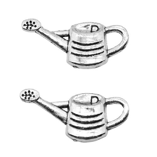 Zinklegering Hangers, Zinc Alloy, Theepot, antiek zilver plated, Vintage & mode sieraden & DIY, 12x25mm, Verkocht door PC