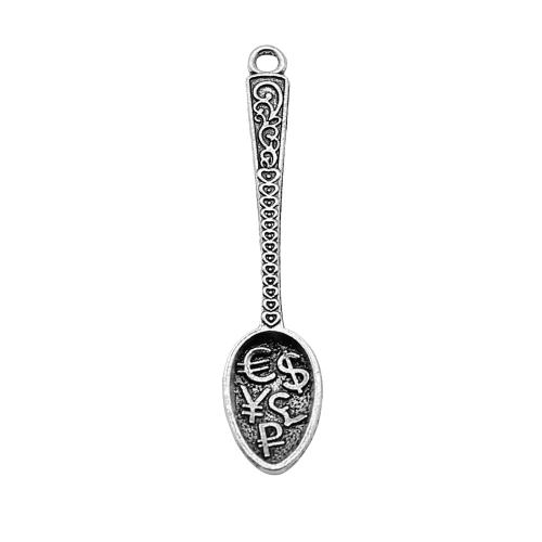 Zinc Alloy Pendants Spoon plated vintage & fashion jewelry & DIY Sold By PC