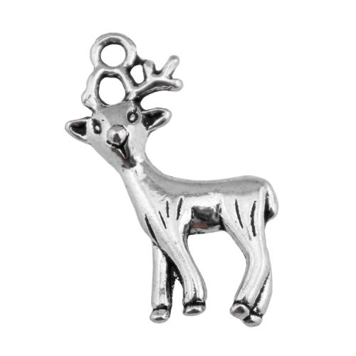 Zinklegering Animal Hangers, Zinc Alloy, Hert, antiek zilver plated, Vintage & mode sieraden & DIY, 23x20mm, Verkocht door PC