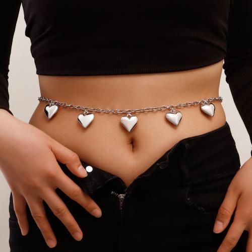 Body Chain Sieraden, Zinc Alloy, Hart, plated, verschillende stijlen voor de keuze & voor vrouw, meer kleuren voor de keuze, nikkel, lood en cadmium vrij, Verkocht door PC