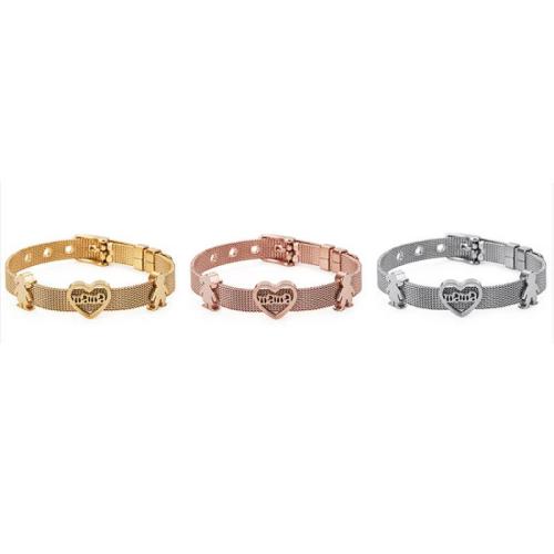 Bijoux bracelet en acier inoxydable, Acier inoxydable 304, Placage, bijoux de mode & unisexe, plus de couleurs à choisir, wide:8mm, Longueur 220 mm, Vendu par PC