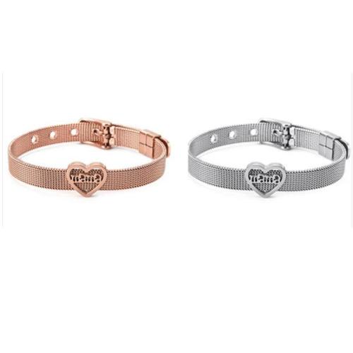 Bracciale gioielli in acciaio inossidabile, 304 acciaio inox, placcato, gioielli di moda & per la donna, nessuno, wide:8mm, Lunghezza 220 mm, Venduto da PC