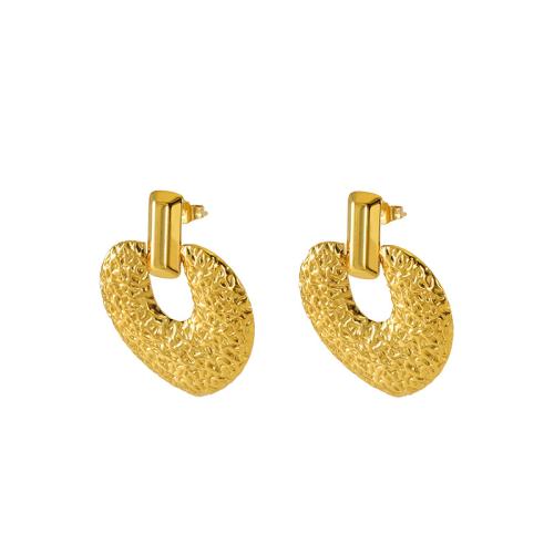 Boucle d'oreille de gaujon en acier inoxydable, Acier inoxydable 304, Placage, styles différents pour le choix & pour femme, doré, Vendu par paire