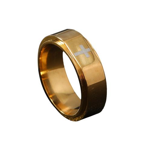 Anillo de dedo de acero inoxidable, acero inoxidable 304, chapado, diverso tamaño para la opción & para mujer, más colores para la opción, tamaño:9, Vendido por UD