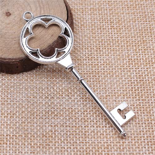 Zinklegering Key Hangers, Zinc Alloy, Sleutel, antiek zilver plated, Vintage & mode sieraden & DIY, 75x25mm, Verkocht door PC