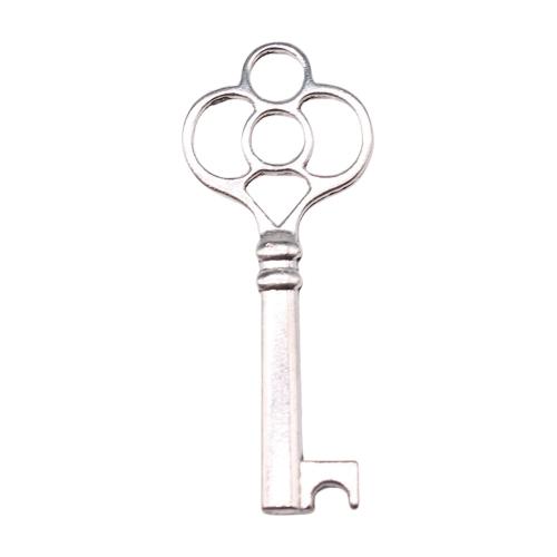 Zinc Alloy Key Pendants antique silver color plated vintage & fashion jewelry & DIY Sold By PC